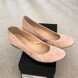 J Crew Cece Ballet Flats, size 9 in Blush Stone color, Made in Italy.